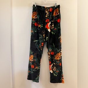MAD Engine Christmas Pajama lounge pants. Black holiday pants